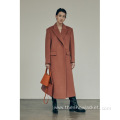 Custom Women Minimalism Pure Color Long Trench Coat